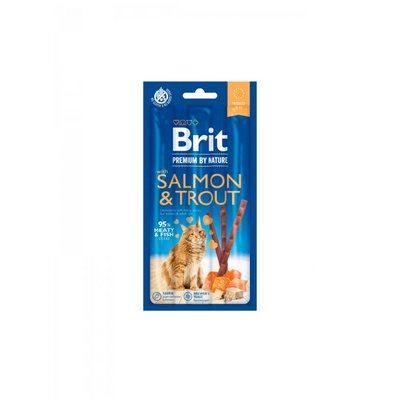Лакомство Brit Premium by Nature Cat Sticks with Salmon & Trout - 3 бр 00000005241 снимка