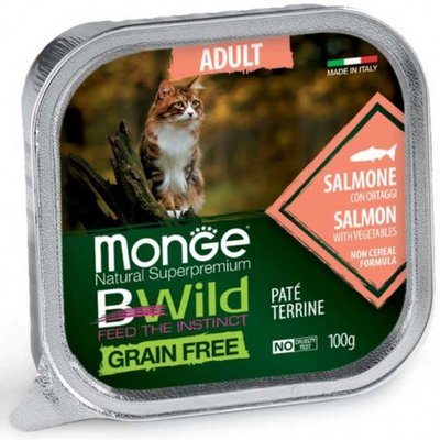 Пастет Monge Bwild Grain Free Adult Salmon with Vegetables - 100 гр 00000004072 снимка