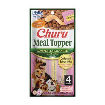 Лакомство Ciao Churu Dog Meal Topper Chicken with Salmon Recipe 4x14 гр 00000010182 снимка