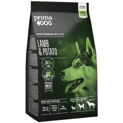 Суха храна Prima Dog Adult All Breeds Lamb & Potato, 2 кг 00000003341 снимка