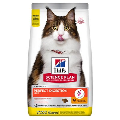 Суха храна Hill's Science Plan Feline Adult Perfect Digestion, 1,5 кг 00000003680 снимка