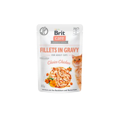 Мокра храна Brit Care Cat Pouch Choice Chicken in Gravy - 85 гр 00000005245 снимка