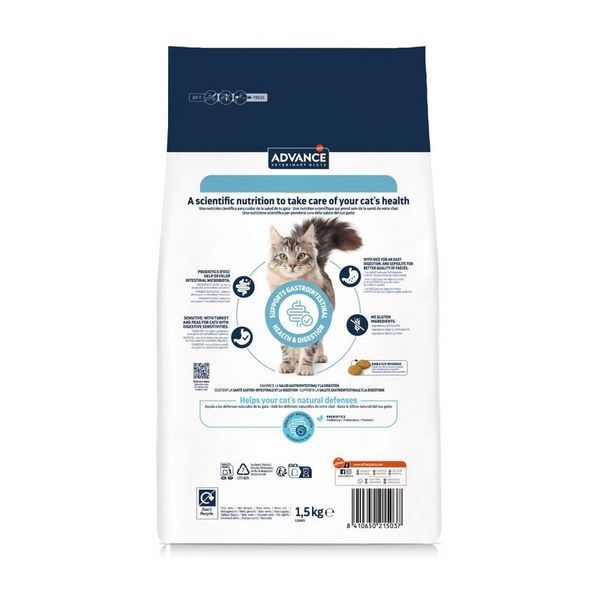 Суха храна Advance Diets Cat Gastro sensitive - 1,5 кг 00000006294 снимка