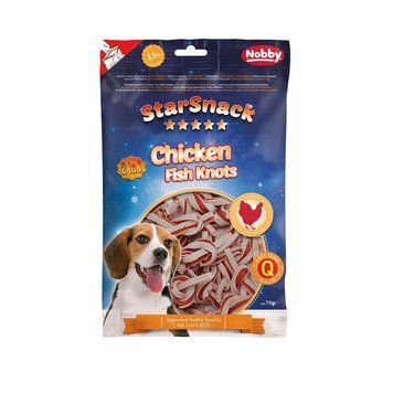 Лакомство Nobby StarSnack BBQ Chicken Fish Knots - 70 гр (50460) 00000000918 снимка