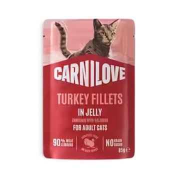 Пауч Carnilove Cat Pouch Jelly Rich in Turkey Enriched with Valerian - 85 гр 00000010351 снимка
