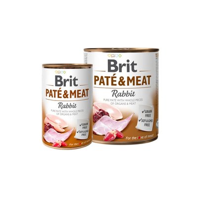 Мокра храна Brit Pate & Meat - Rabbit, 800 гр 00000005100 снимка