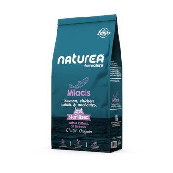 Суха храна Naturea Lands Miacis Salmon, Chicken, Rabbit and Sardines Cats and Kittens, 1,6 кг 00000009200 снимка