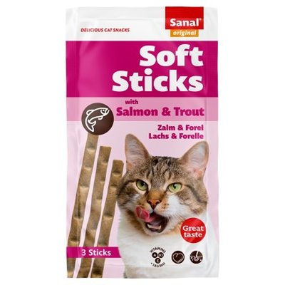 Лакомство Sanal Cat Soft Sticks Salmon & Trout - 3 бр (SC3830) 00000000995 снимка