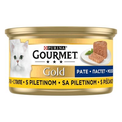 Пастет Purina Gourmet Gold Mousse and Chicken - 6x85 гр 00000003427 снимка