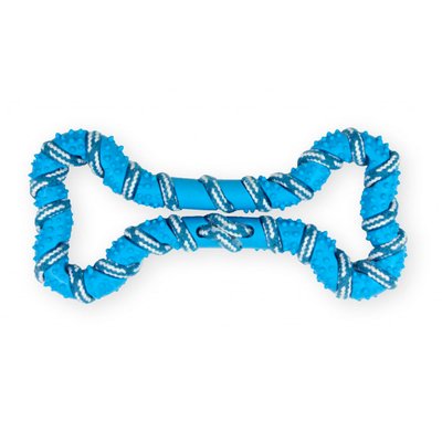 Играчка Pet Nova rubber and rope - 20 cm, Blue 00000007075 снимка