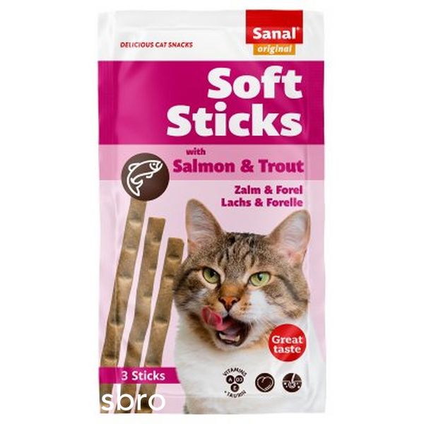 Лакомство Sanal Cat Soft Sticks Salmon & Trout - 3 бр (SC3830) 00000000995 снимка