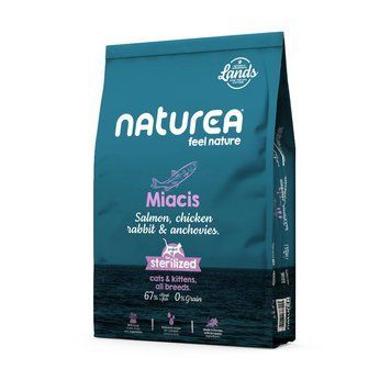 Суха храна Naturea Lands Miacis Salmon, Chicken, Rabbit and Sardines Cats and Kittens, 5,5 кг 00000009201 снимка
