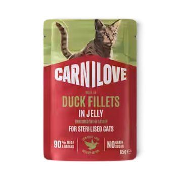 Пауч Carnilove Cat Pouch Jelly Rich in Duck enriched with Catnip for sterilised - 85 гр 00000010347 снимка