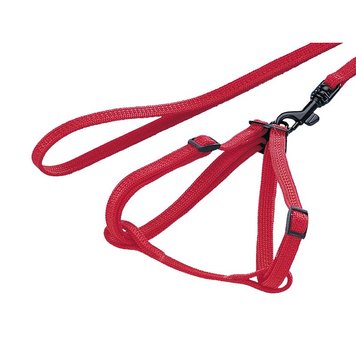 Каишка с ремък Nobby Nylon Set for rabbits, Red 00000003191 снимка