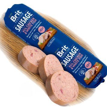 Деликатесен салам Brit Sausage Chicken & White Fish - 800 гр 00000005121 снимка