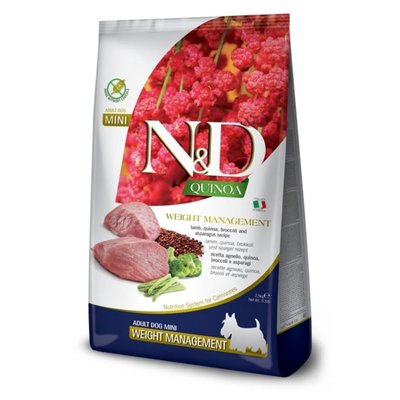 Суха храна Farmina N&D Dog Quinoa Weight Management Adult Mini Lamb Broccoli - 800 гр 00000003855 снимка
