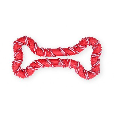 Играчка Pet Nova rubber and rope - 20 cm, Red 00000007076 снимка