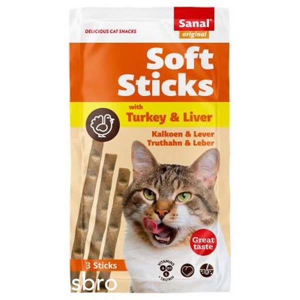 Лакомство Sanal Cat Soft Sticks Turkey & Liver - 3 бр (SC3840) 00000000996 снимка