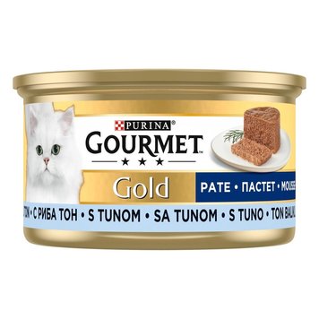 Пастет Purina Gourmet Gold Mousse and Tuna - 6x85 гр 00000003428 снимка