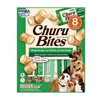 Лакомство Ciao Churu Dog Treats Bites Chicken Recipe wraps Chicken with Tuna Pill Assist 8x12 гр 00000010185 снимка