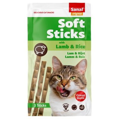 Лакомство Sanal Cat Soft Sticks Lamb & Rice - 3 бр (SC3850) 00000000994 снимка