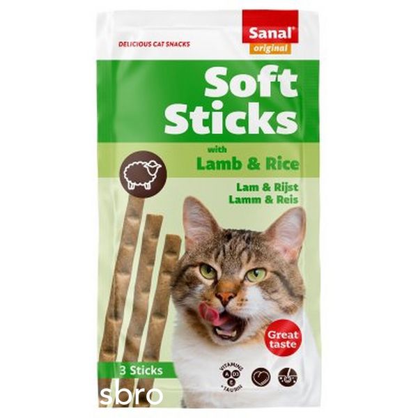 Лакомство Sanal Cat Soft Sticks Lamb & Rice - 3 бр (SC3850) 00000000994 снимка