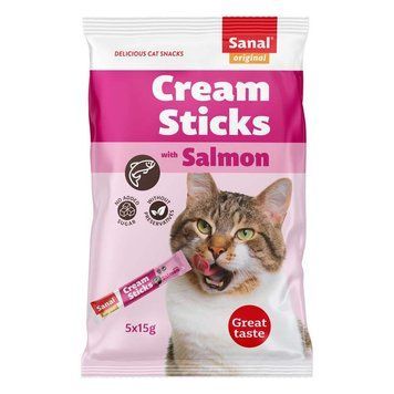 Лакомство Sanal Cream Sticks with Salmon 5х15 гр 00000000998 снимка