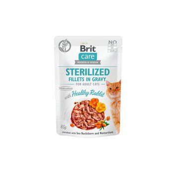 Мокра храна Brit Care Fillets in Gravy Sterilised Rabbit - 85 гр 00000005251 снимка