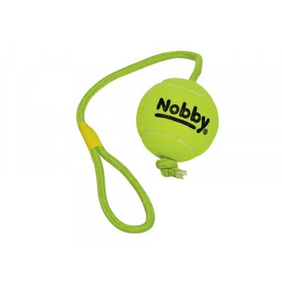 Топка Nobby Tennisball with throw rope, 10 cm 00000001512 снимка