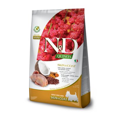 Суха храна Farmina N&D Dog Quinoa Skin&Coat Quail&Coconut Adult Mini - 7 кг 00000006897 снимка