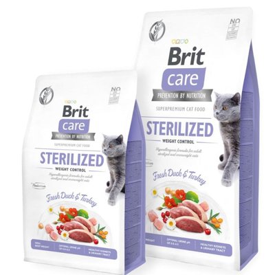 Суха храна Brit Care Cat Grain-Free Sterilized And Weight Control, 7 кг 00000005180 снимка