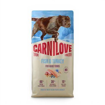 Суха храна Carnilove True Fresh Dog Dry Fish & Turkey for Adult All Breeds, 12 кг 00000010298 снимка