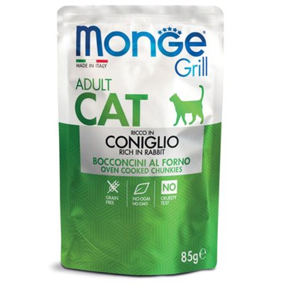 Мокра храна Monge Cat Grill Adult rich in Rabbit - 85 гр 00000004057 снимка