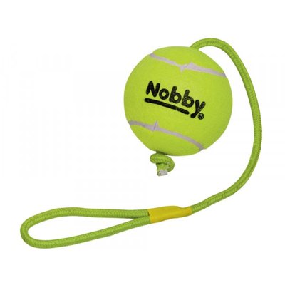 Топка Nobby Tennisball with throw rope, 12,5 cm 00000001513 снимка