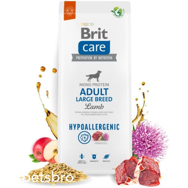 Суха храна Brit Care Dog Hypoallergenic Mono Protein Adult Large Breed, 12 кг 00000004965 снимка