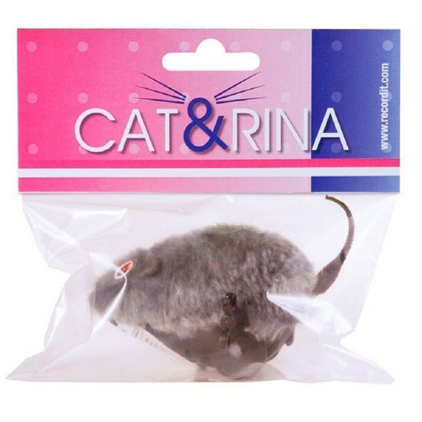 Играчка Record Cat&Rina плюшена мишка с механизъм - 8 cm 00000006098 снимка