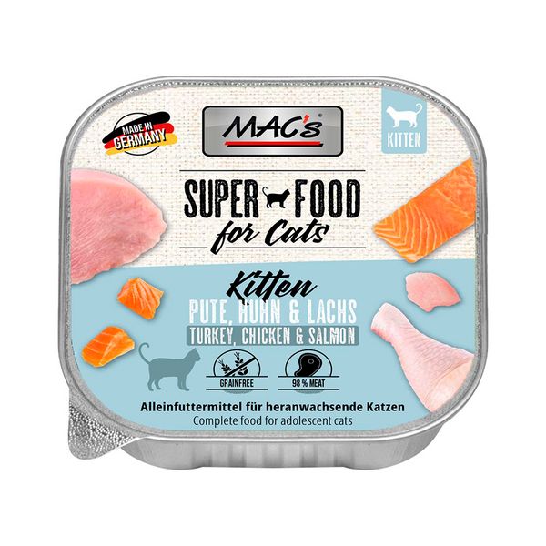 Пастет MAC's Kitten Turkey, Chicken&Salmon - 85 гр 00000007915 снимка