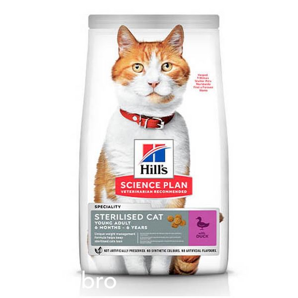 Суха храна Hill's Science Plan Feline Young Adult Sterilised Duck, 1,5 кг 00000003704 снимка