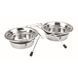 Миска Nobby Double bowl stainless steel "SILENT DINER", 400 мл 00000002841 фото 1