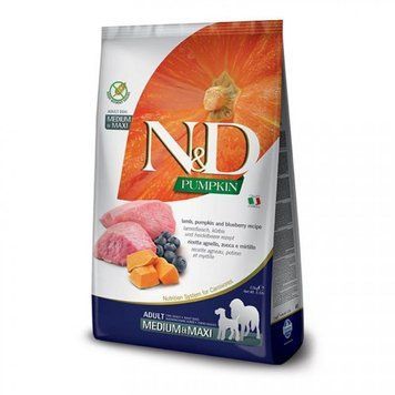 Сухой корм Farmina N&D Pumpkin GF Dog Lamb & Blueberry Adult Medium & Maxi, 2,5 кг 00000003768 фото