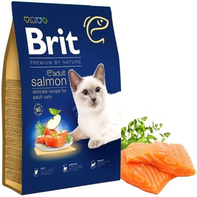 Суха храна Brit Premium by Nature Cat Adult Salmon, 300 гр 00000005195 снимка