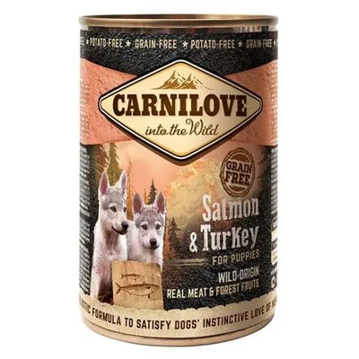 Мокра храна Carnilove Dog Wild Meat Salmon & Turkey for Puppies - 400 гр 00000005467 снимка
