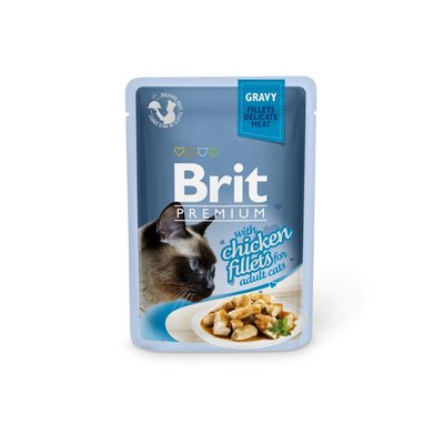 Мокра храна Brit Premium Cat Delicate Chicken Fillets - 85 гр 00000005253 снимка