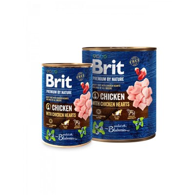 Мокра храна Brit Premium by Nature Chicken with Hearts, 400 гр 00000005111 снимка