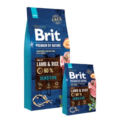 Суха храна Brit Premium Sensitive Lamb & Rice by Nature, 1 кг 00000005061 снимка