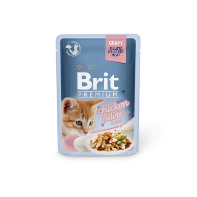 Мокра храна Brit Premium Cat Delicate Chicken Fillets Kitten - 85 гр 00000005254 снимка