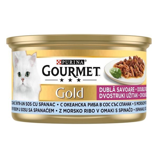 Хапки в сос Purina Gourmet Gold Fish and Spinach - 85 гр 00000003392 снимка