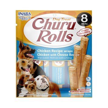 Лакомство Ciao Churu Dog Treats Rolls Chicken Recipe wraps Chicken with Cheese 8x12 гр 00000010192 снимка