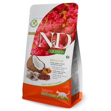 Сухой корм Farmina N&D Cat Quinoa Skin&Coat Herring Coconut, 1,5 кг 00000003831 фото