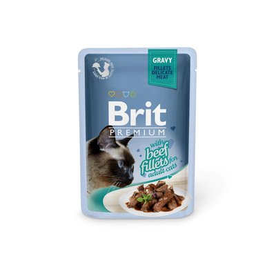 Мокра храна Brit Premium Cat Delicate Beef Fillets - 85 гр 00000005252 снимка
